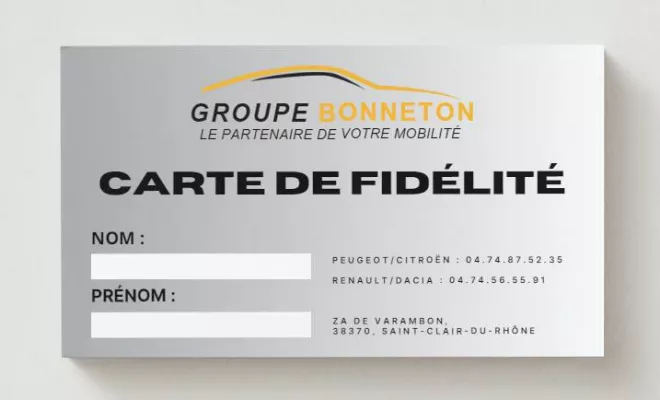 Découvrez notre carte de fidélité !, Saint-Clair-du-Rhône, Groupe BONNETON